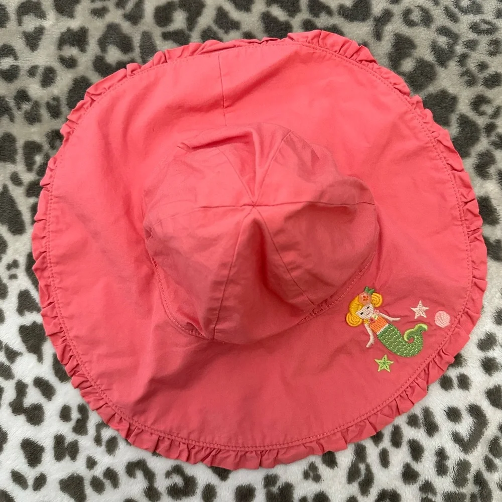 Gymboree Mermaid Ruffle Sun Hat in Pink Size 12-24 months